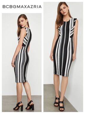 BCBGMaxAzria Striped Sheath Dress